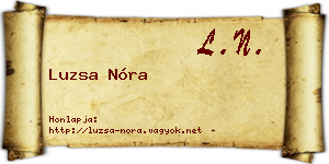Luzsa Nóra névjegykártya
